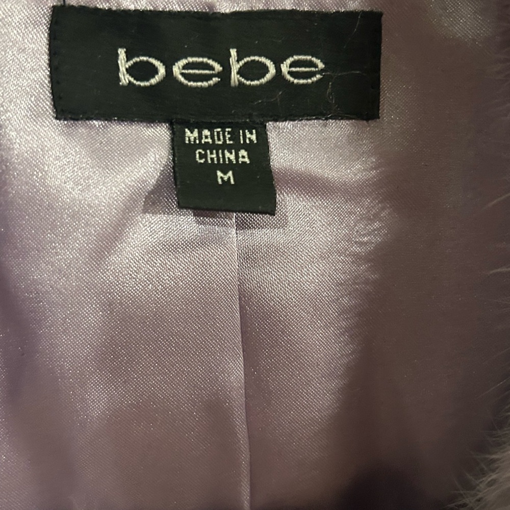 bebe Pink Trench Coat with Faux-Fur Collar and Cuffs 4033 - Picture 2 of 15